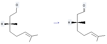 6-Octenal,3,7-dimethyl-, (3R)- can be prepared by (R)-3,7-dimethyl-oct-6-en-1-ol